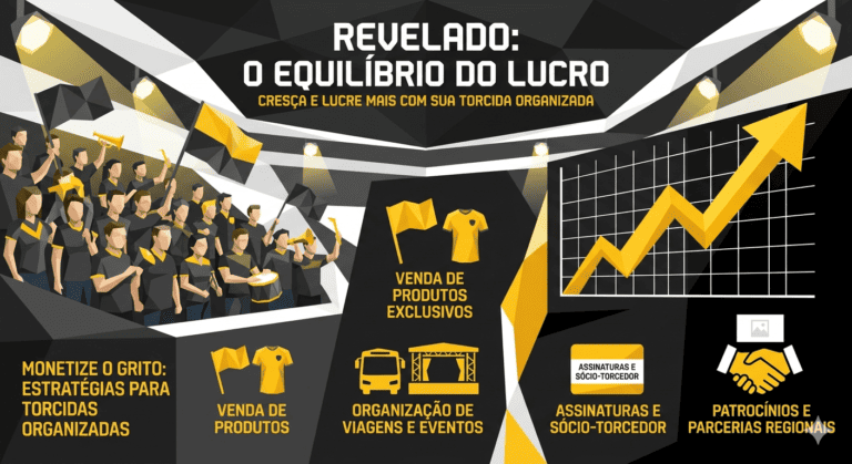 Capa de blog em estilo Low Poly sobre o equilíbrio do lucro para torcidas organizadas do Brasil.