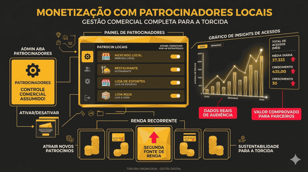 Monetização com Patrocinadores Locais
